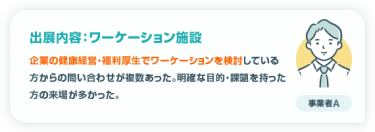 出展内容：ワーケーション施設
