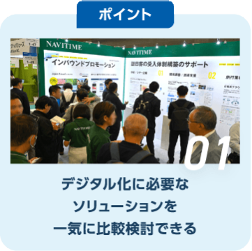 ポイント01　デジタル化に必要な ソリューションを 一気に比較検討できる